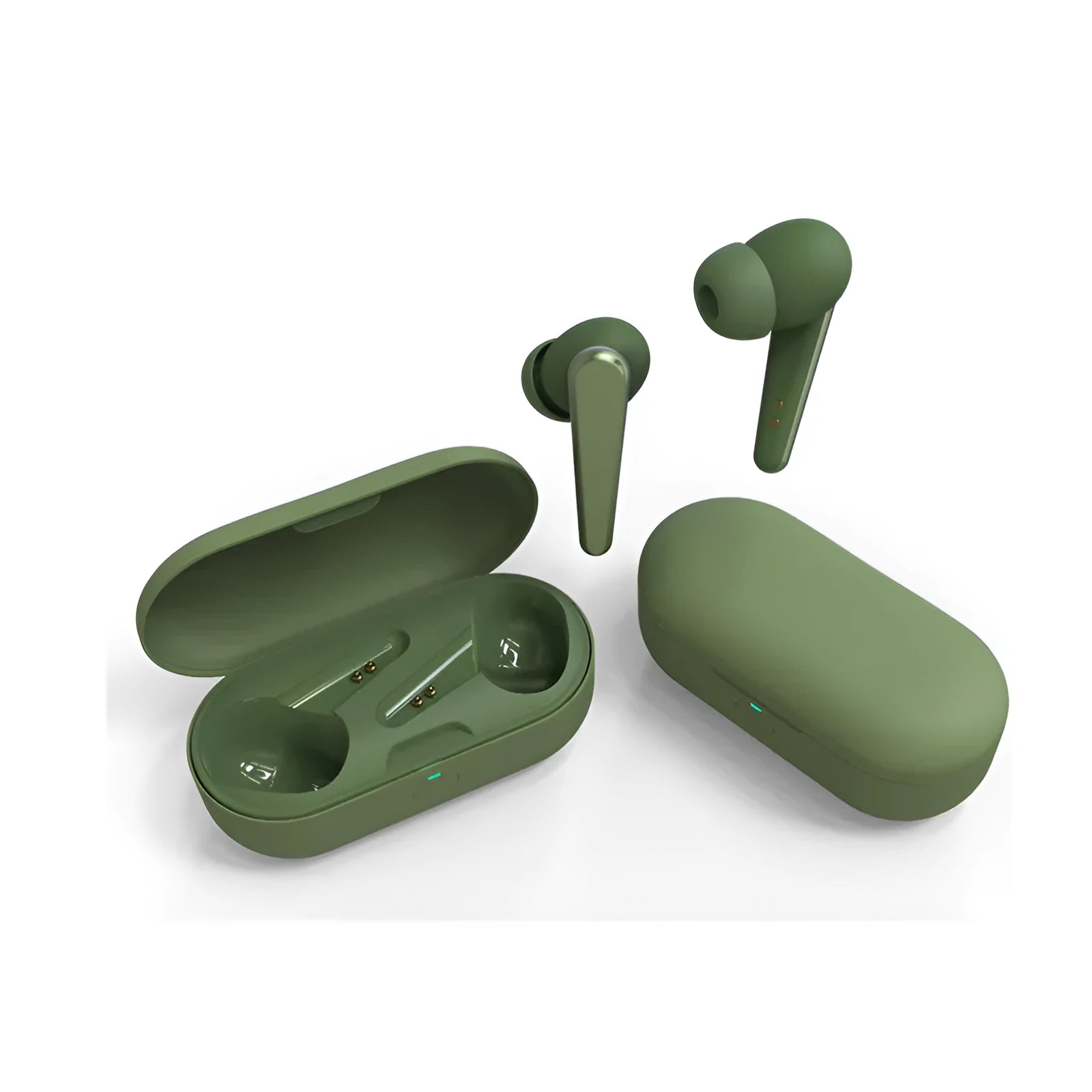 ANC active noise reduction Bluetooth headphones in black, white, pink, green, and blue colours with earplug design