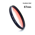52mm gradient mirror camera filter in gray and blue for travel photography