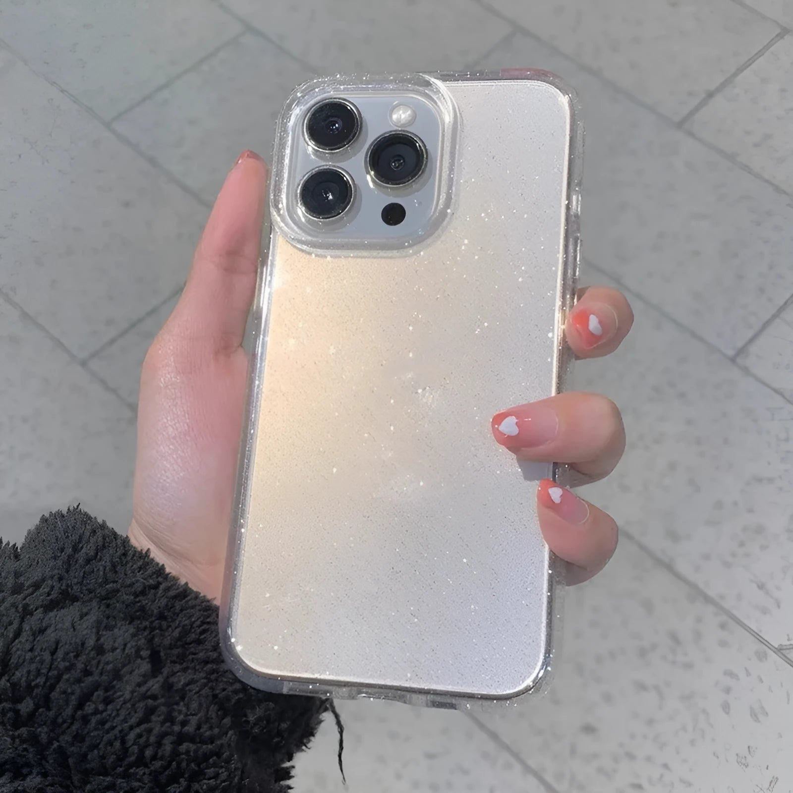 Thin acrylic mobile phone case back cover for iPhone in fine flash colour finish