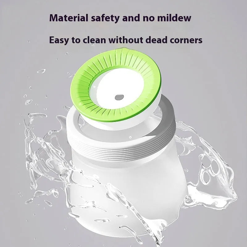 Green PP silicone suspension water bowl for dogs and cats with 600ml capacity