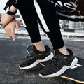 Men's breathable mesh running shoes with front strap closure in multiple colour options