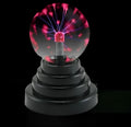 Colourful USB magic ball light with 7.62cm glass sphere on ABS base for decorative lighting