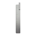 Aluminium bookmark ruler with 15cm laser-engraved scale in black or silver colour