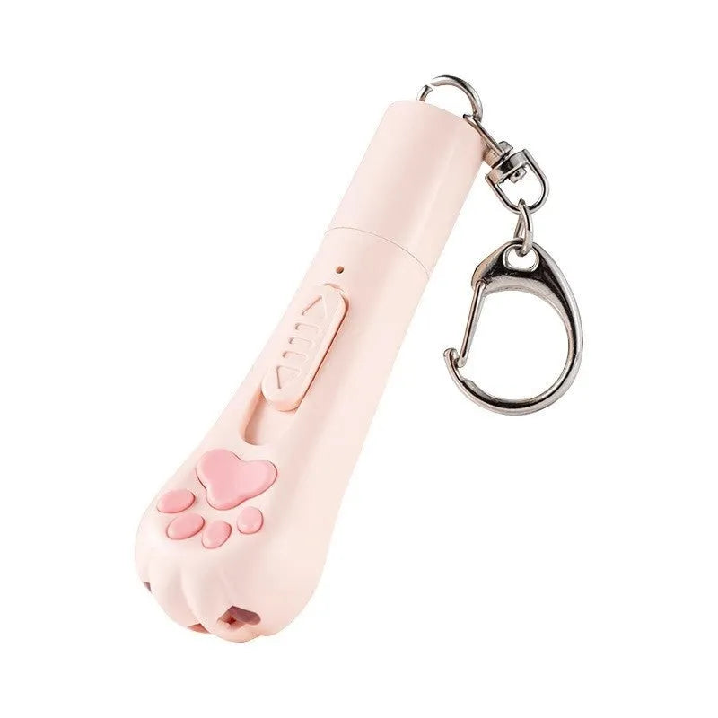 Interactive cat teaser toy in pink, cream white, or sky blue colour for self-play.