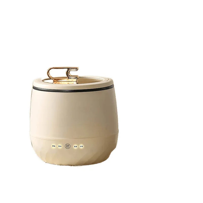 Mini 18L electric cooker for 1-2 persons, beige, 350W, 110V US plug, multifunctional for porridge