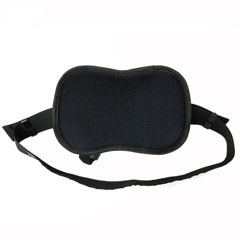 Motorcycle rear seat safety handle in black with Oxford cloth strap and adjustable buckle