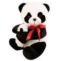 Panda doll plush toy short plush black and white 20cm height static display