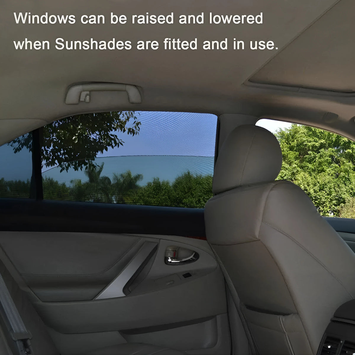 Black mesh car window sunshade and mosquito cover, 50x40cm, four-piece set for car windows