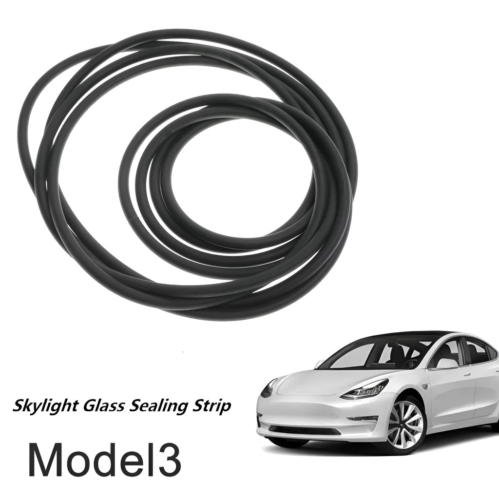 Tesla Model 3 black silicone windshield roof sunroof seal 285 cm