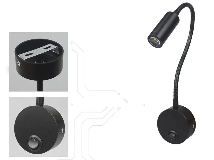 Black 1W LED ceiling painting spotlight with aluminium finish on white ceiling showing 360-degree rotation