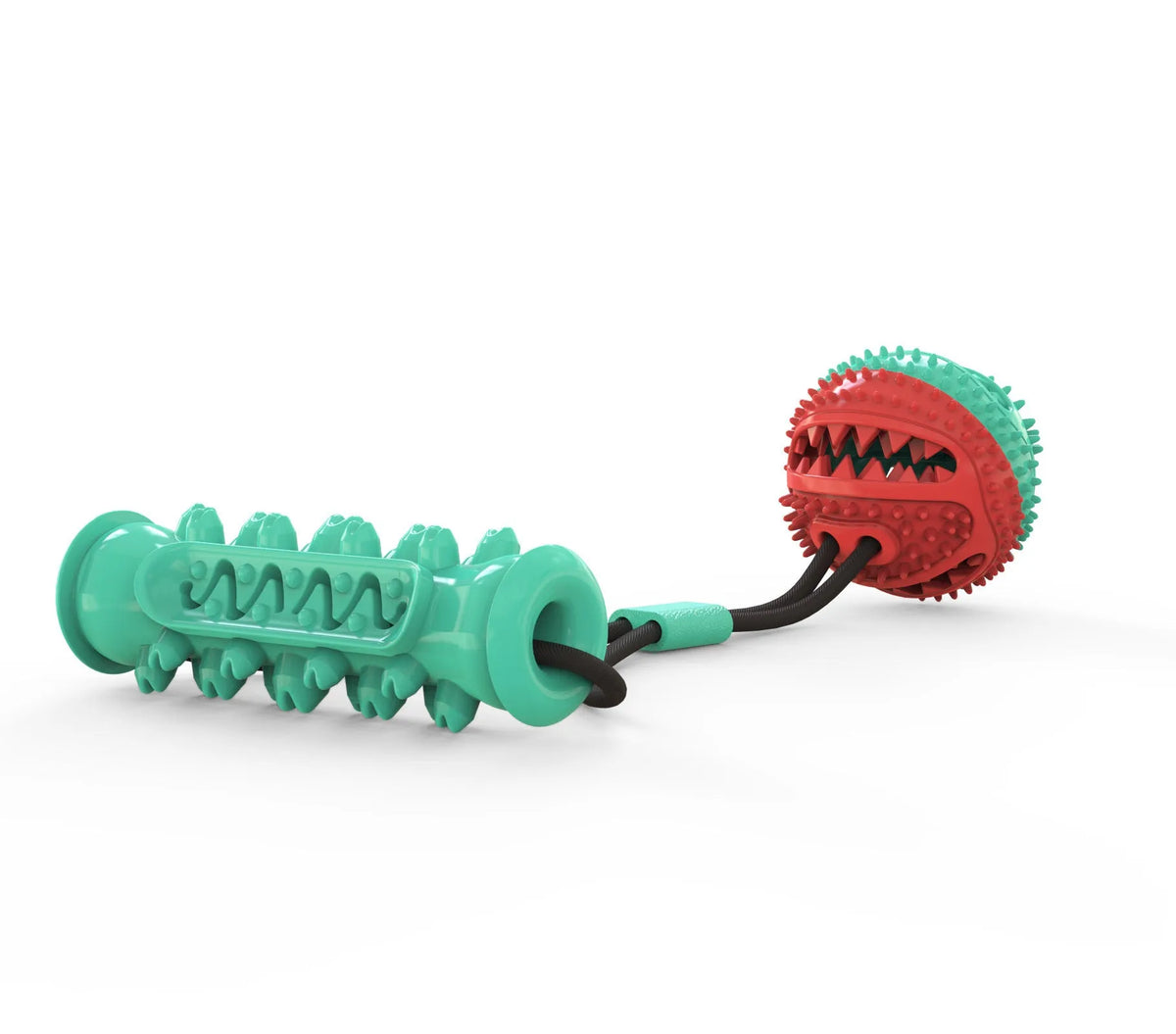 Pet toy pull rope training ball with 8.5cm diameter ball and 12cm molar stick for dogs