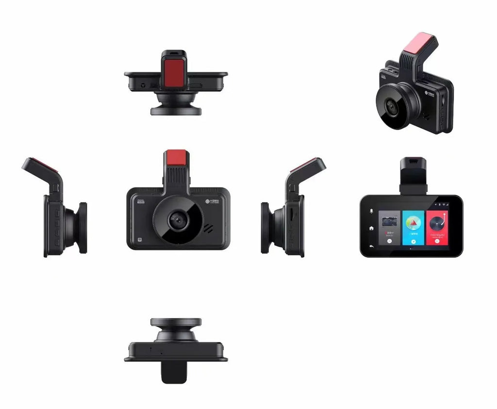 3-inch car dash cam with front and rear lenses for dual recording
