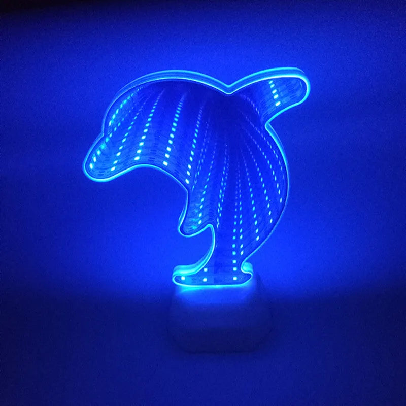 Double-sided plastic love tunnel LED light with rose red illumination measuring 16cm wide