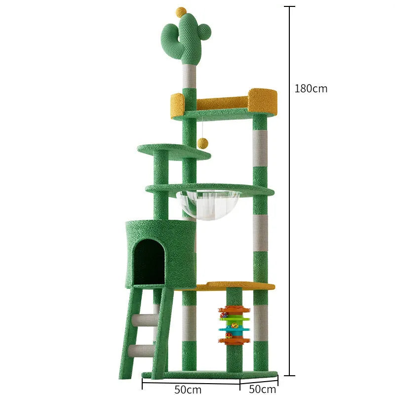Cactus-shaped cat climbing frame large toy in density plate, pastoral style, X-15 and X-13 specifications