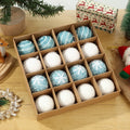 16 pack of 6cm foam Christmas ball tree decorations in European style with pendant