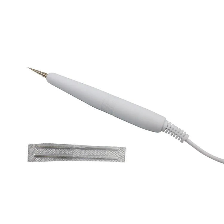 White electronic beauty instrument for professional spot and mole removal treatments in beauty salons
