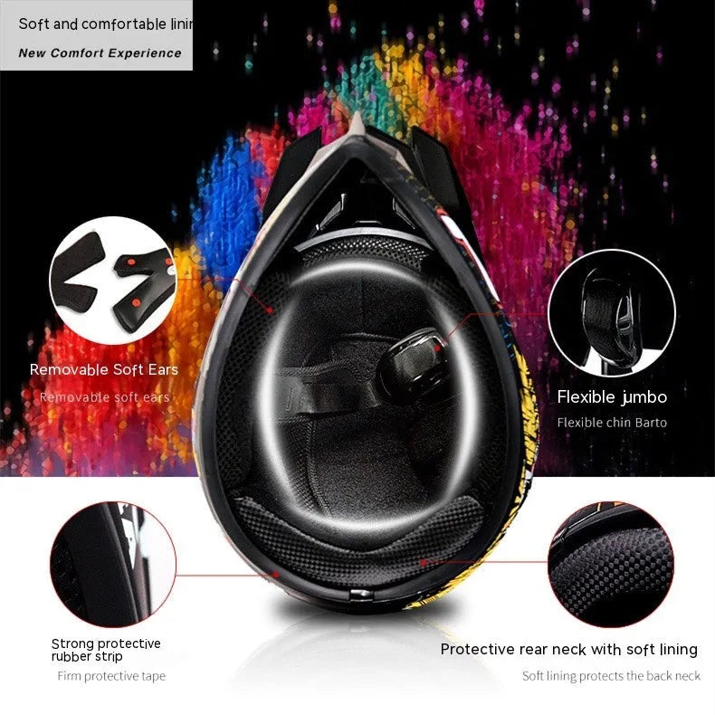 ABS plastic kart cross-country helmet for adult men and women riders