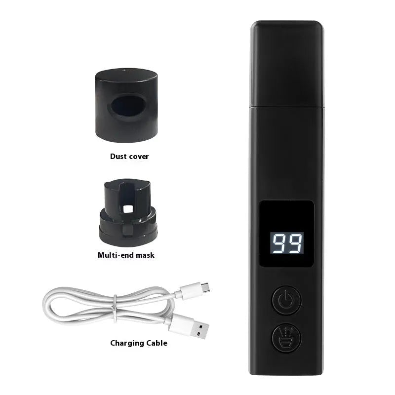 Electric dog nail grinder with LED light and dust cover in black or white colour