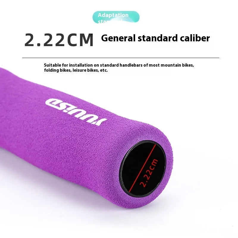 Mountain bike sponge handle cover pair ultra-light 41g black purple biange lock-on shock absorber