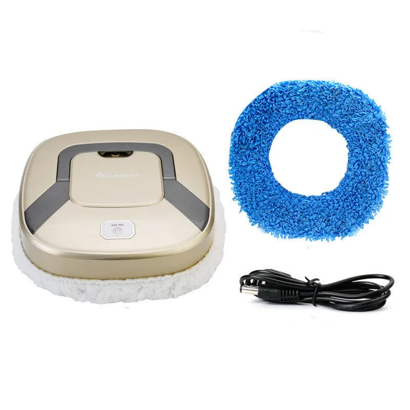 USB charging wet and dry mopping floor cleaning machine in silver gray with microfiber mop head
