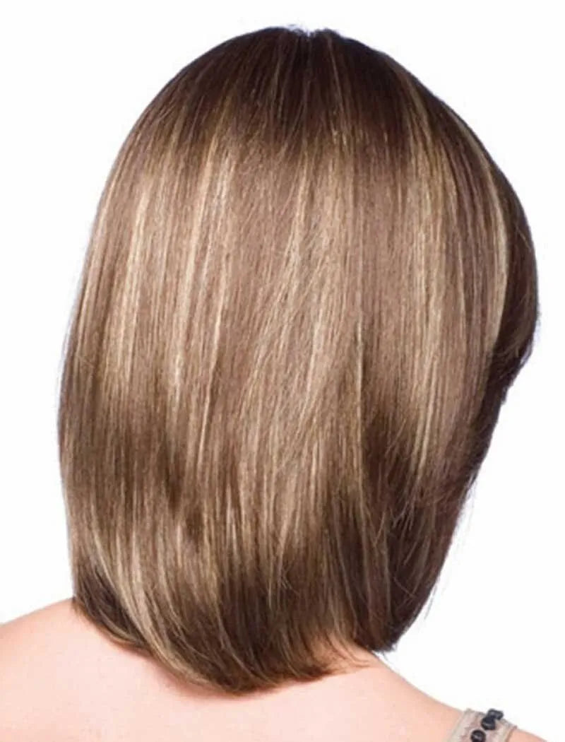 European and American short hair wig 35cm length high temperature wire artificial scalp rose net adjustable fit 52-58cm