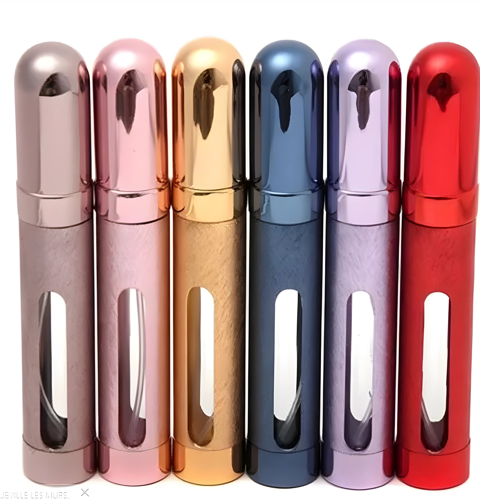 12ml aluminium travel perfume bottle with glass liner in six colour options
