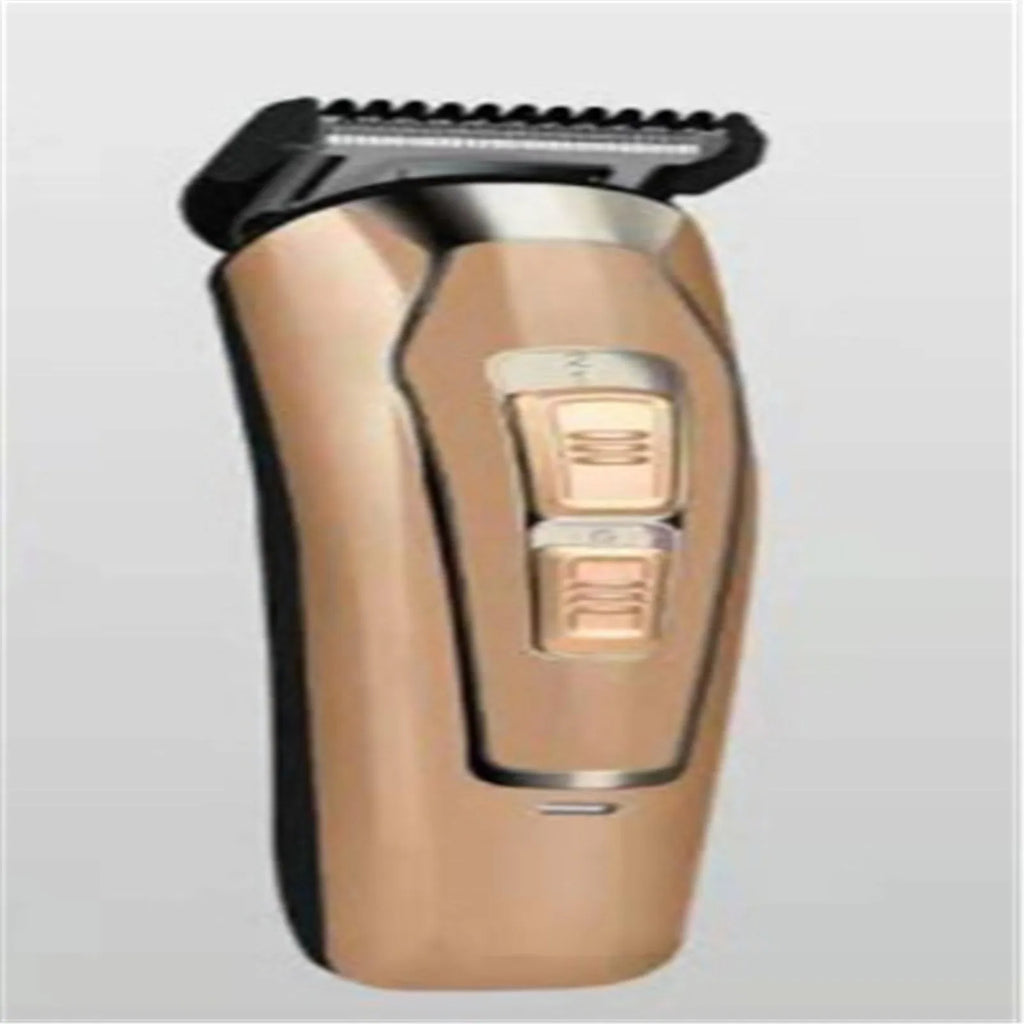 Dark blue rechargeable electric hair clipper with stainless steel blades for cordless haircuts