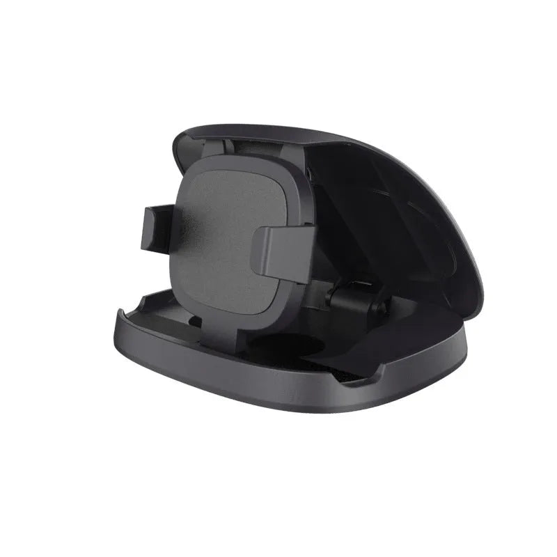 Black rotating suction cup car navigator bracket showing 360-degree ball joint adjustment mechanism