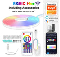 3-metre long RGB LED neon light strip with remote control on a white background.
