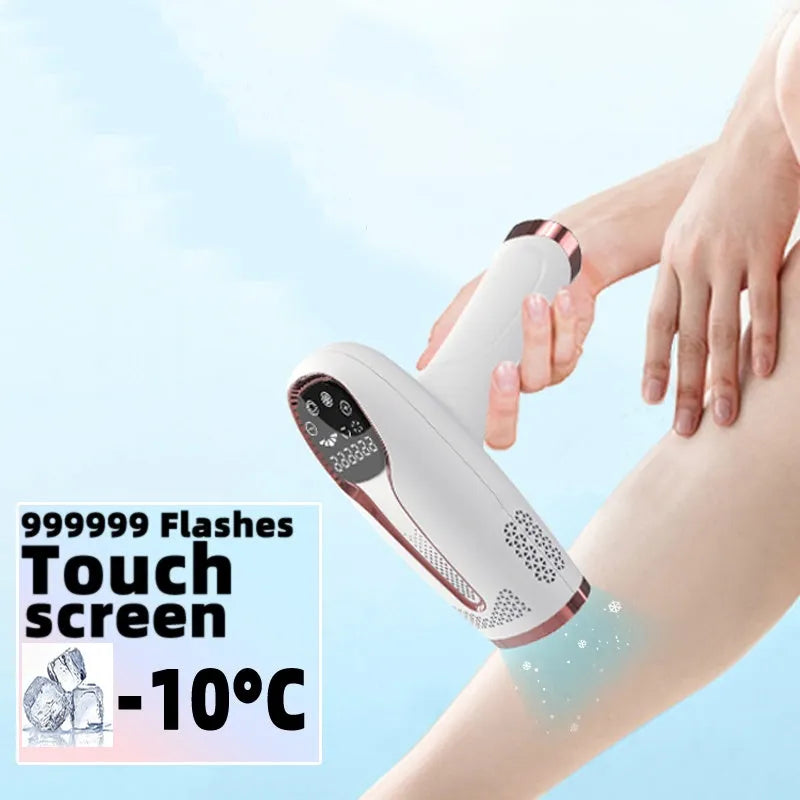 White household underarm hair removal instrument with freezing point technology and plug-in power supply
