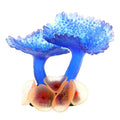 Artificial coral plant simulation in blue for fish tank landscaping, 9.5x9.5x7cm, lightweight 79g decoration