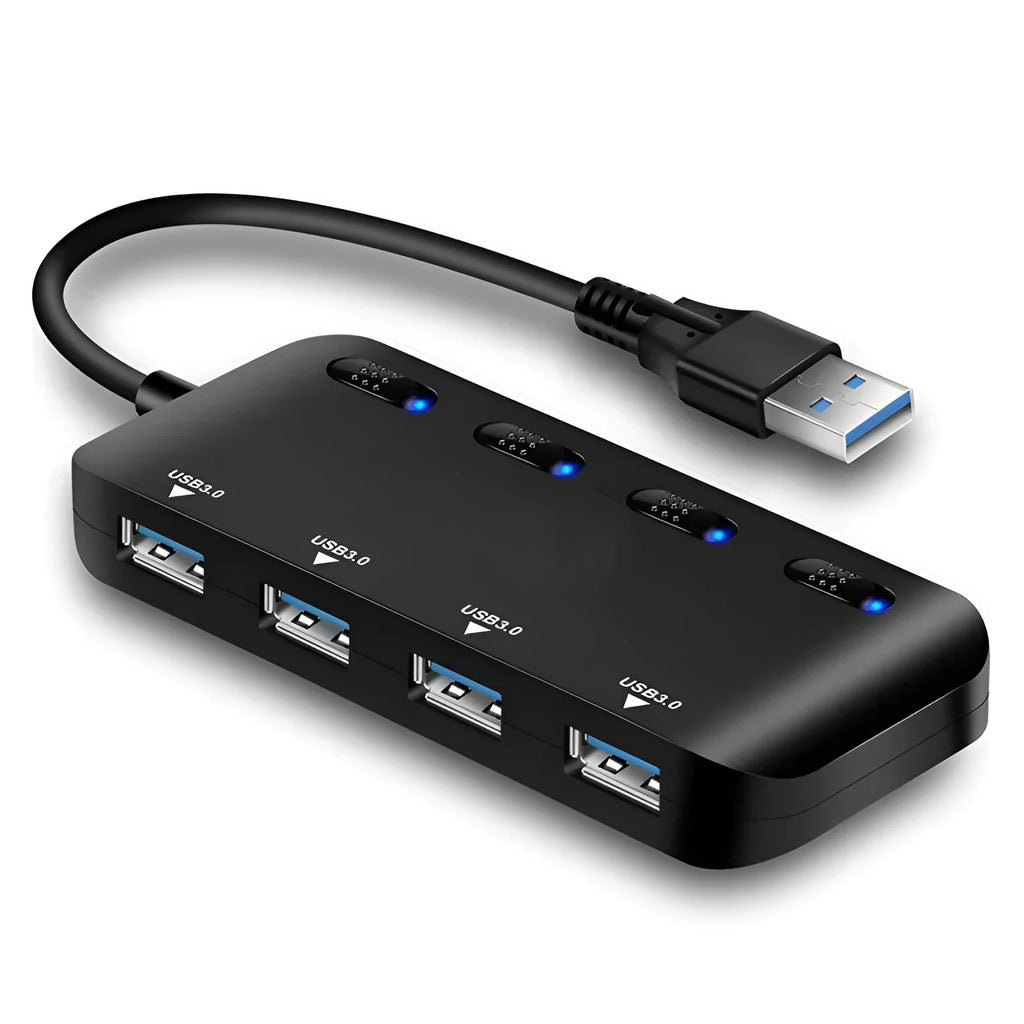 GMS-1103U3 USB 3.0 4-Port Hub with external power supply and TYPC connection