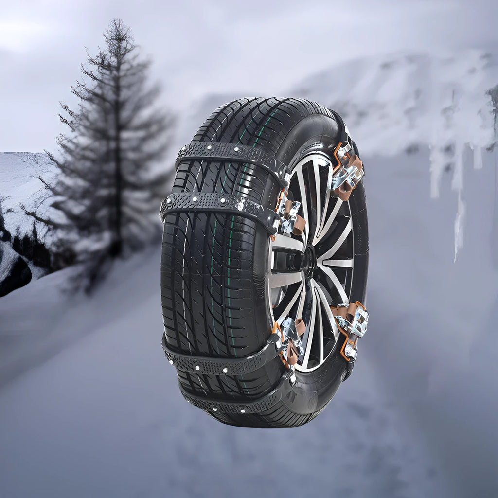 Black Pisces Snow Chain 8765 thickened anti-slip car tyre chain, TPU and manganese steel, 40.3cm by 13cm for GM vehicles