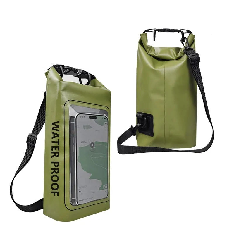 2L waterproof crossbody bag for mobile phone protection during swimming and beach activities