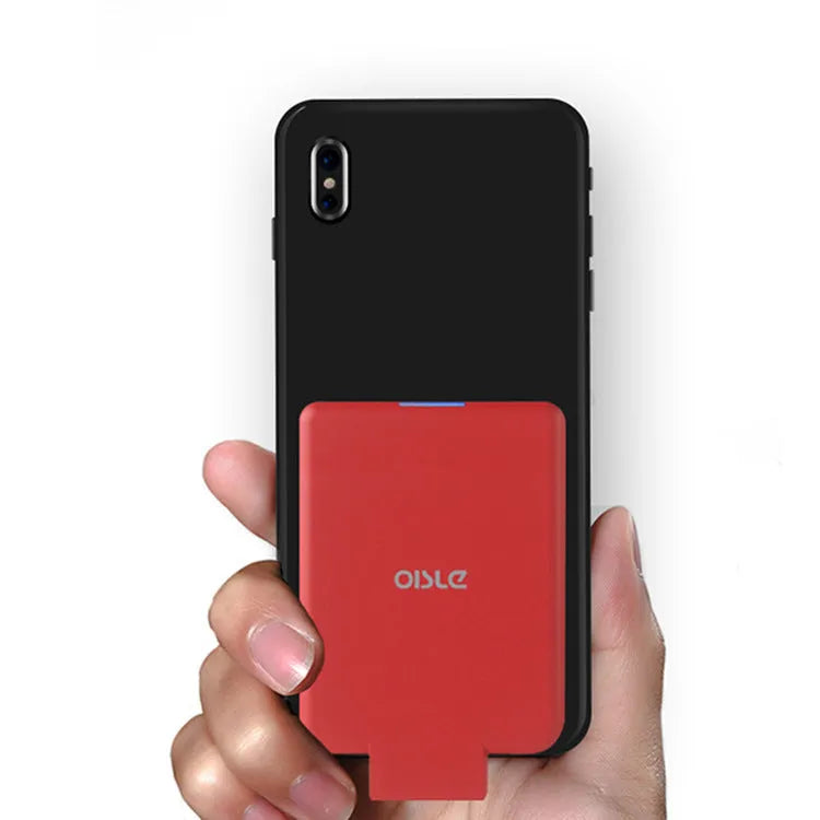Back clip battery portable charger with magnetic clip in multiple colours