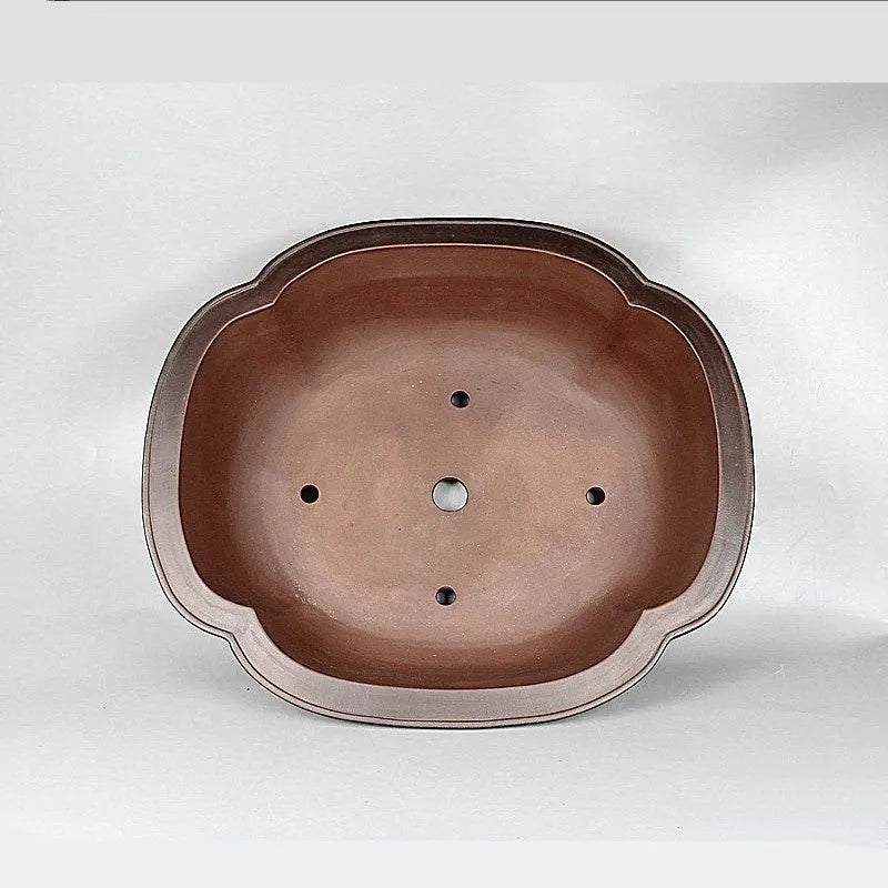 Handmade antique crabapple shaped purple clay flower pot, Chinese style, large 74cm planter.