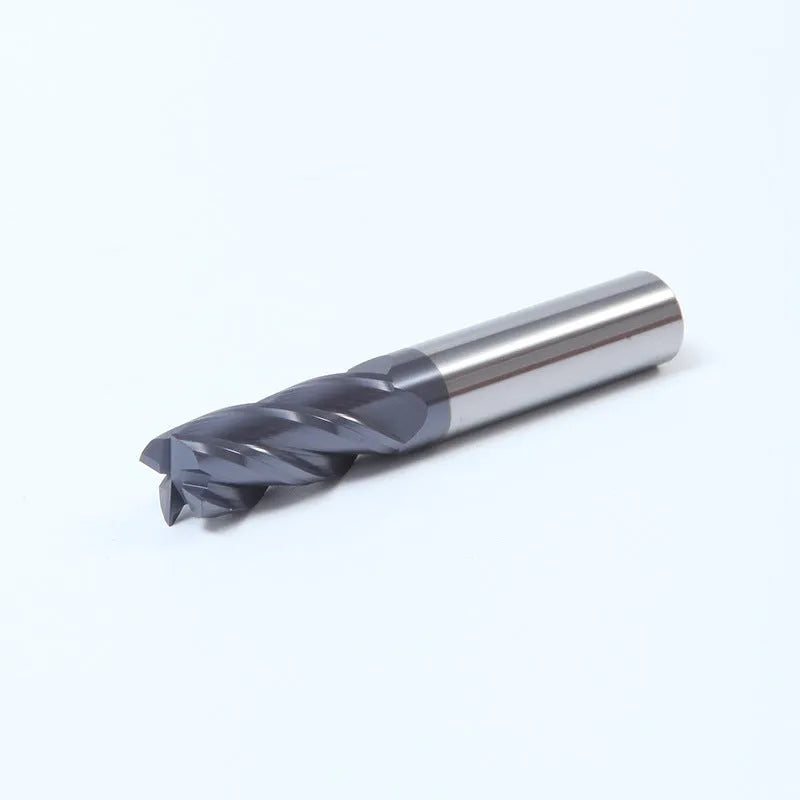 Carbide spiral milling cutter set with straight shanks in multiple industrial sizes