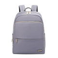 Oxford cloth women's backpack in black or purplish grey with large capacity and anti-theft design