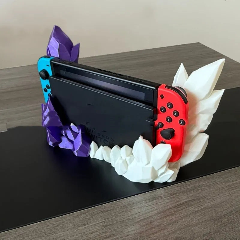 3D printed PLA U-shaped bracket decoration in purple, red and blue, and white colour options