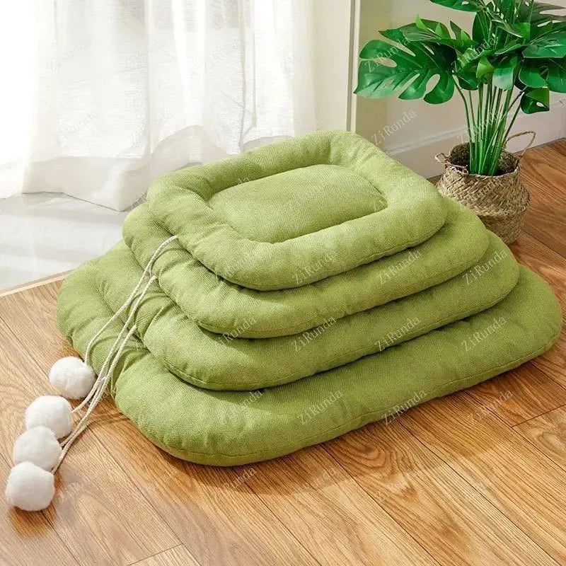 Brown removable cover pet cooling bed kennel for small-medium dogs and cats