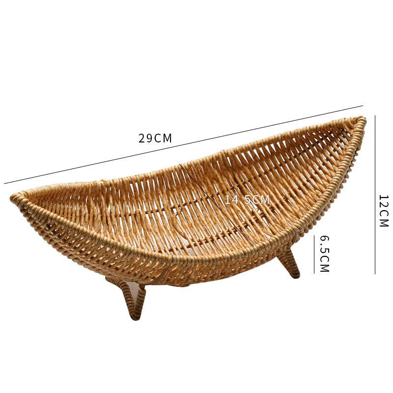 Plastic fruit plate decoration knitted basket dim sum rack in multicolour finish