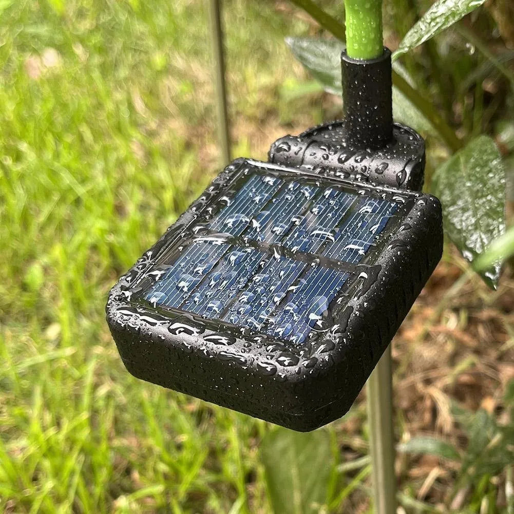 Solar lawn lamp decorative flower shape light for garden grass outdoor IP55 ABS plastic