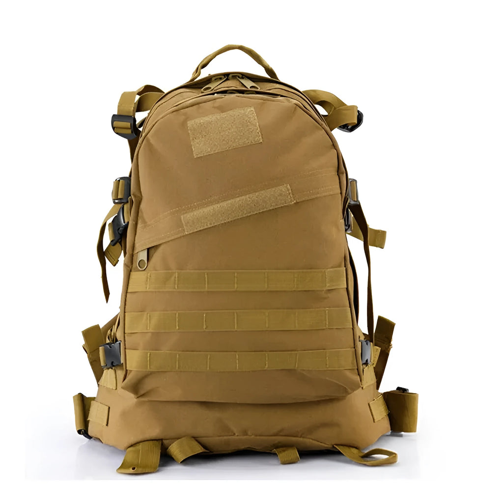 Multi-functional 3D tactical hiking backpack in Desert Camouflage colour for outdoor mountaineering