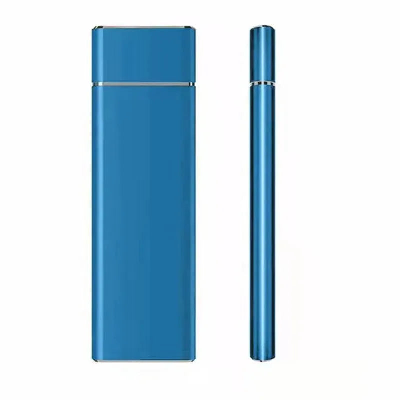 6TB external mobile hard disk with metal shell in black, blue, orange, red, or silver colour options