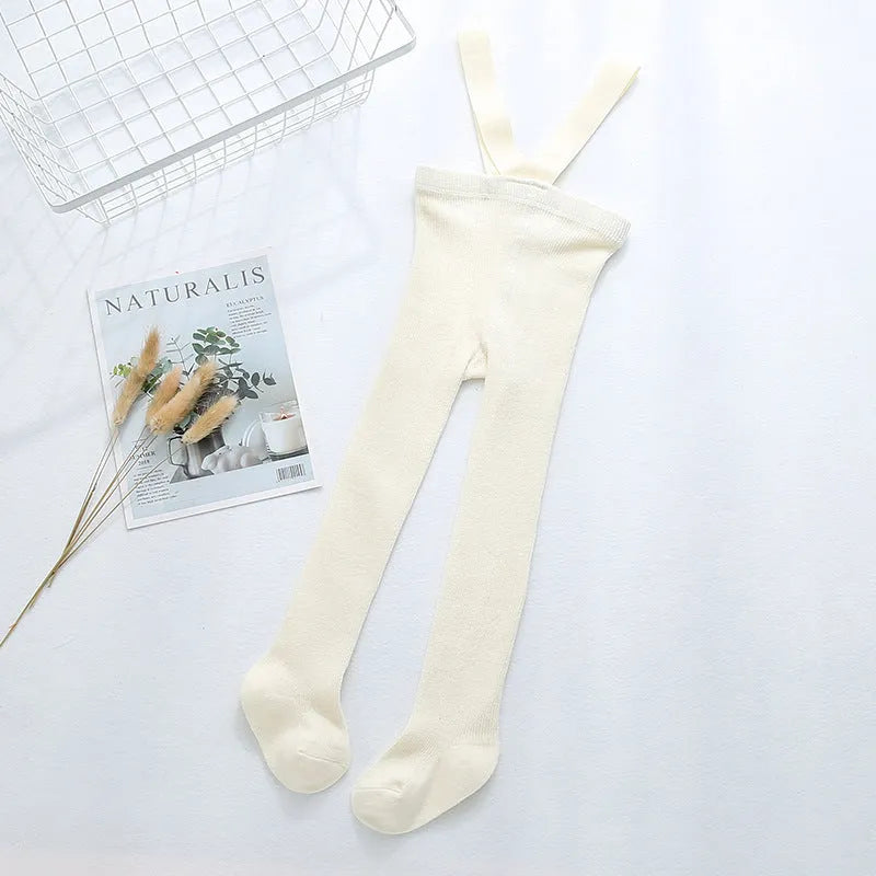 Combed cotton baby crawling cross overalls for girls in 7 colours – high-waist soft-treated fabric
