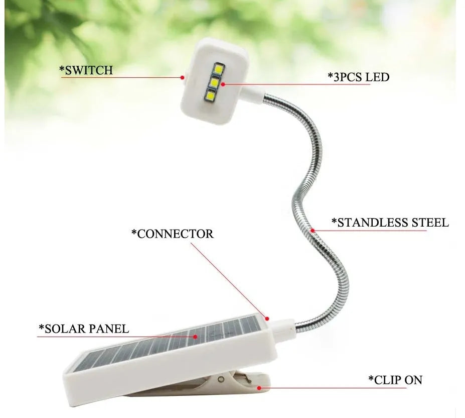Solar LED lamp with plastic lampshade, button switch, and built-in lithium battery for solar or USB charging