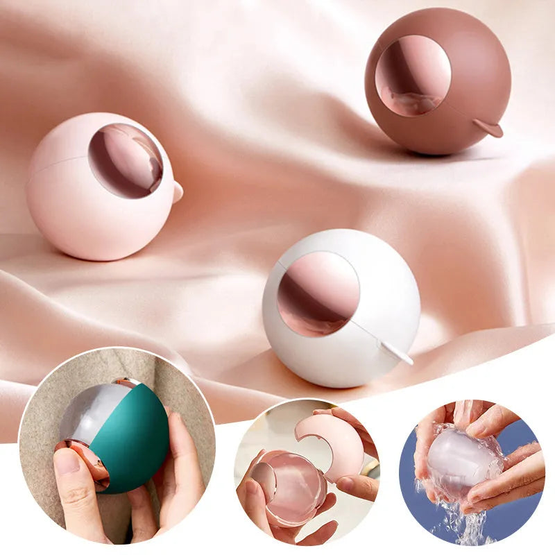 Washable hair removal ball lint roller with handle for pet hair removal on fabrics