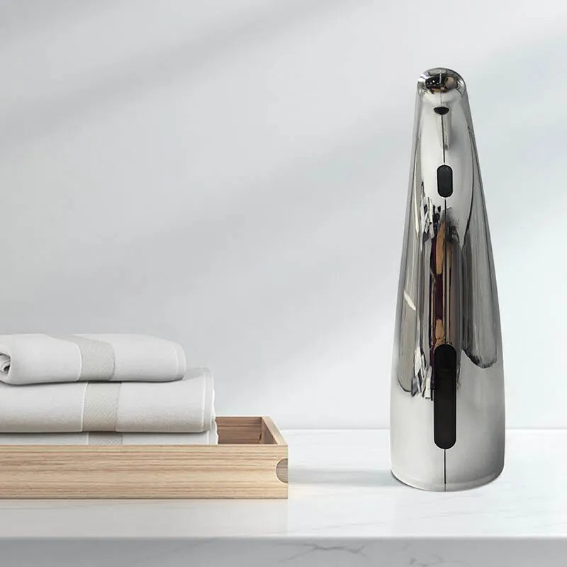 Automatic liquid soap dispenser with infrared sensor, 300mL, IPX6 waterproof, visible window, ABS body in white finish