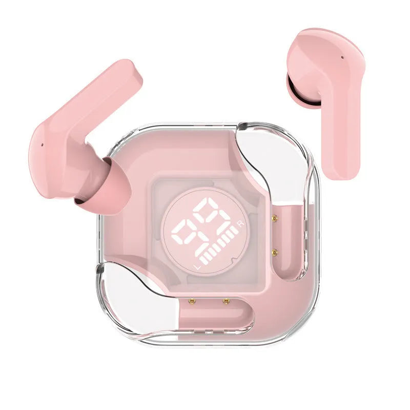 Bluetooth wireless TWS in-ear headphones in five colour options showing Black, Blue, Green, Pink, and White variants