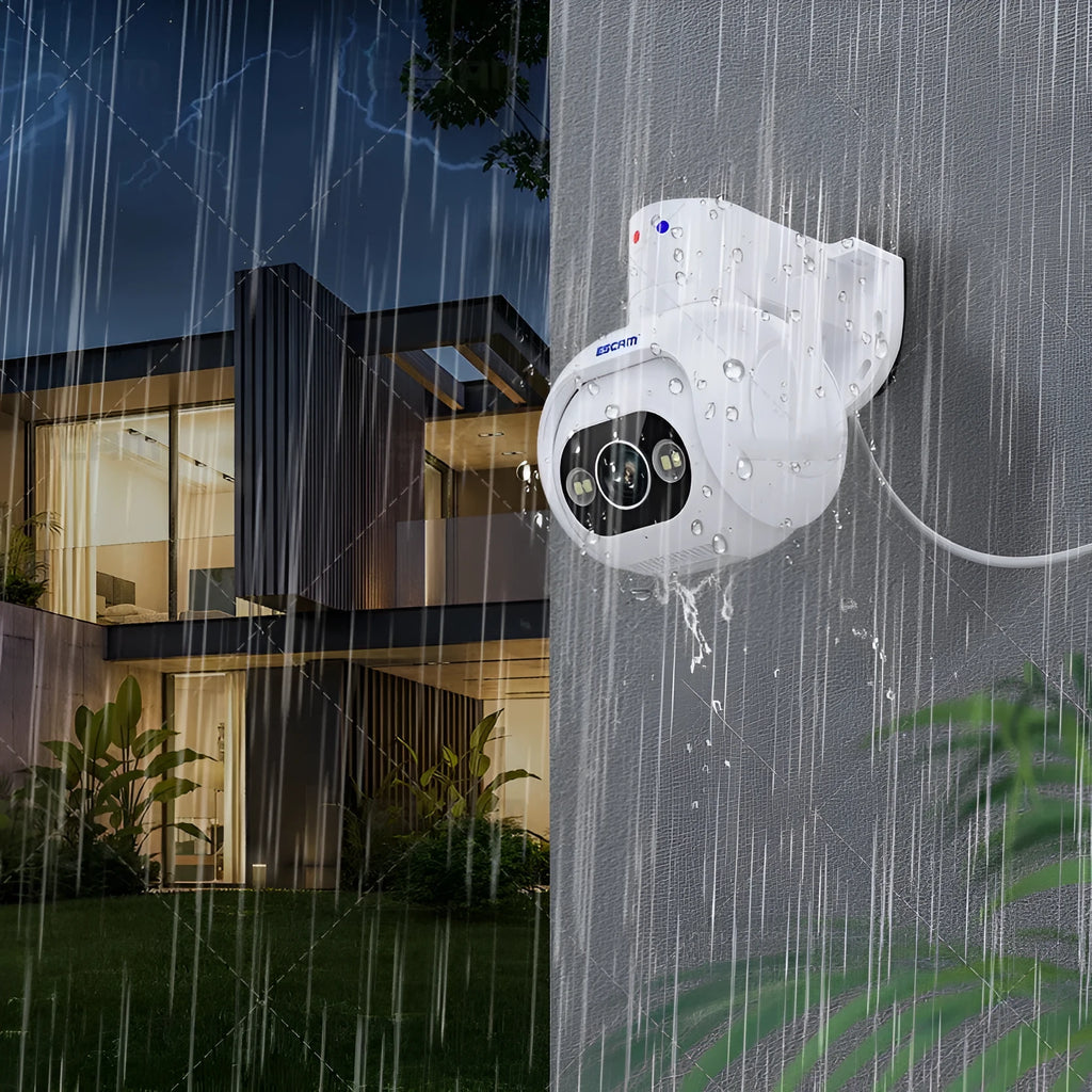 Smart colour night vision security camera with wall mount bracket and 4mm lens
